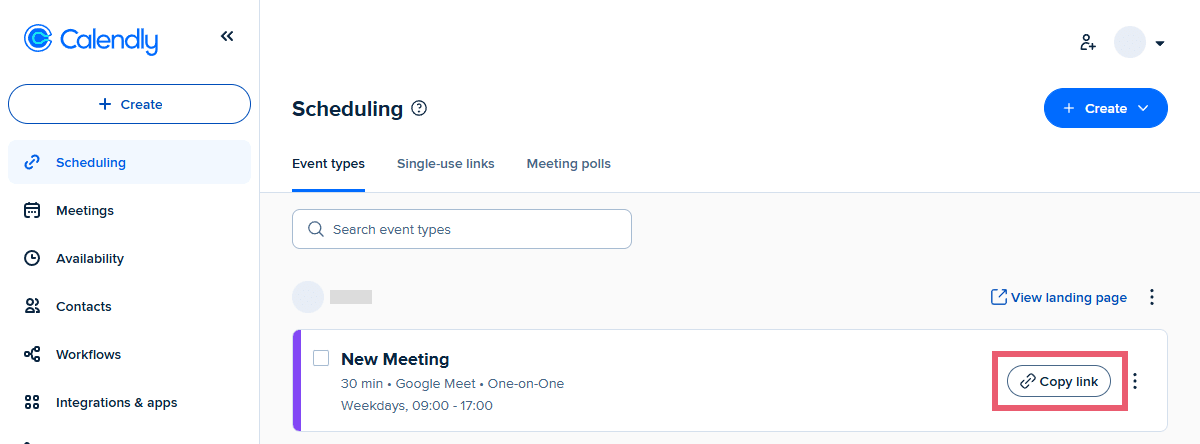 URLをコピーして調整相手に共有
