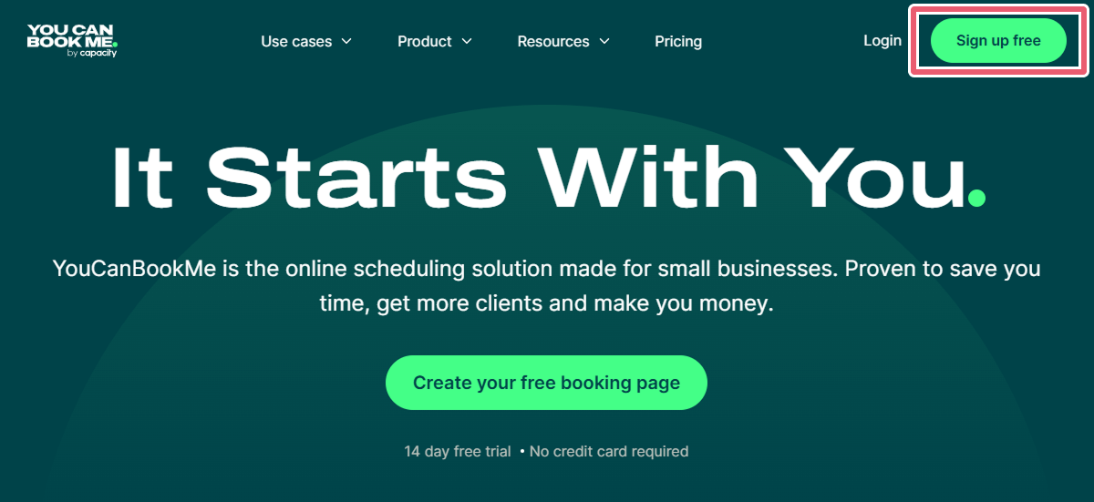 「Sign up free」をクリック