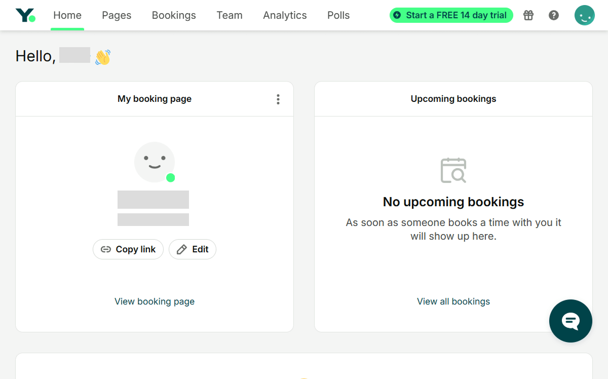翻訳前のログイン後Home画面